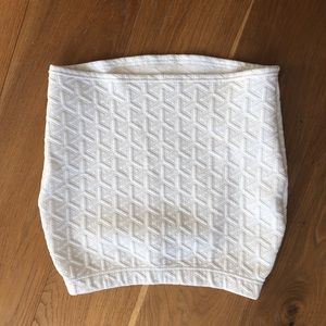 Blackmilk Clothing white quilted miniskirt